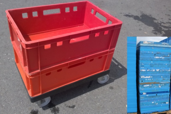 Nabízíme použité plastové bedny E2 a EU 13.